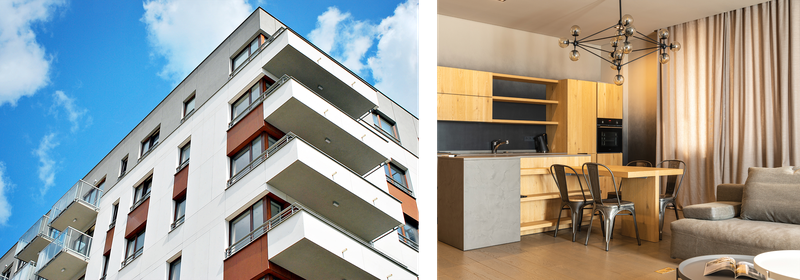 Modern apartment Collage